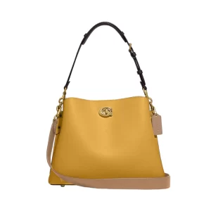 Willow Shoulder Bag In Colorblock Yellow Gold Multi